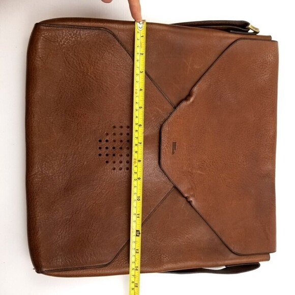 Vintage Loyd Maish Leather Letter Envelope Satchel Bag Crossbody Purse Brown - Picture 10 of 12